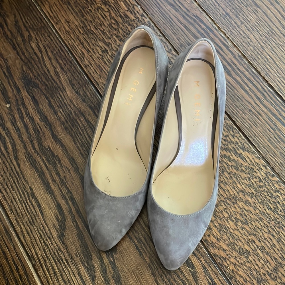 GUC M.Gemi Lustro heels in dark grey suede size 37.5 with 70mm heel